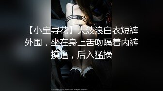 【小宝寻花】大波浪白衣短裤外围，坐在身上舌吻隔着内裤摸逼，后入猛操