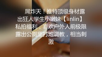 ❤️屌炸天！推特顶级身材露出狂人学生小嫩妹【linlin】私拍福利，喜欢户外人前极限露出公厕里打炮调教，相当刺激